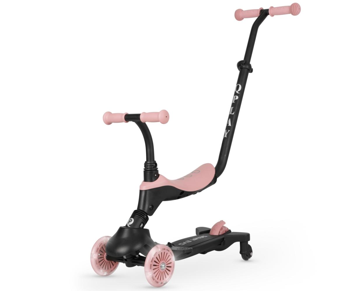 Trottinette Qplay Sema Evo 3-en-1 Rose Corail
