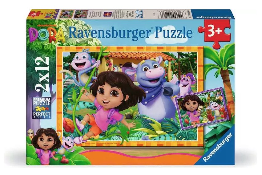 Puzzle 2 x 12 Dora Nous Pouvons y arriver
