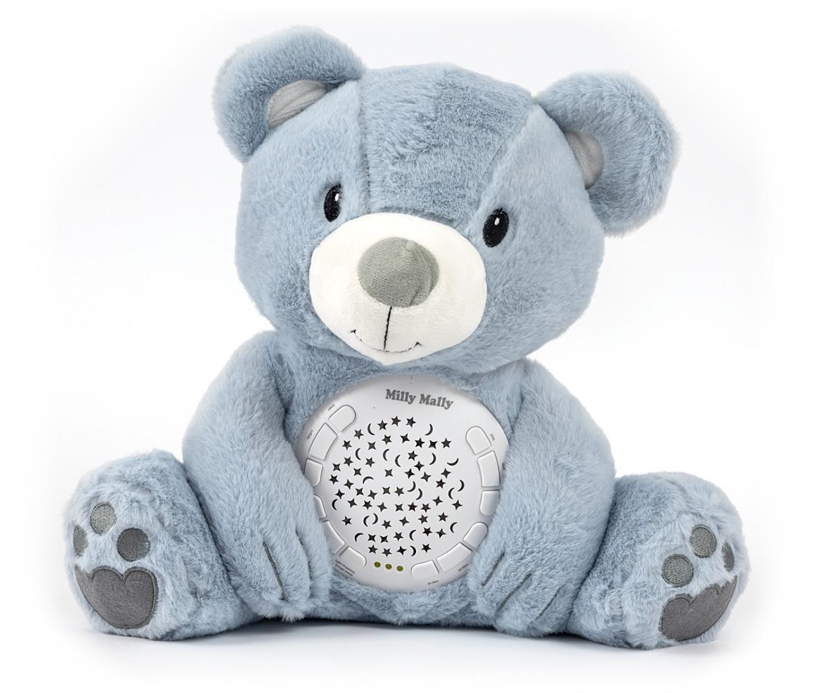 Peluche projecteur Milly Mally Ours Bleu
