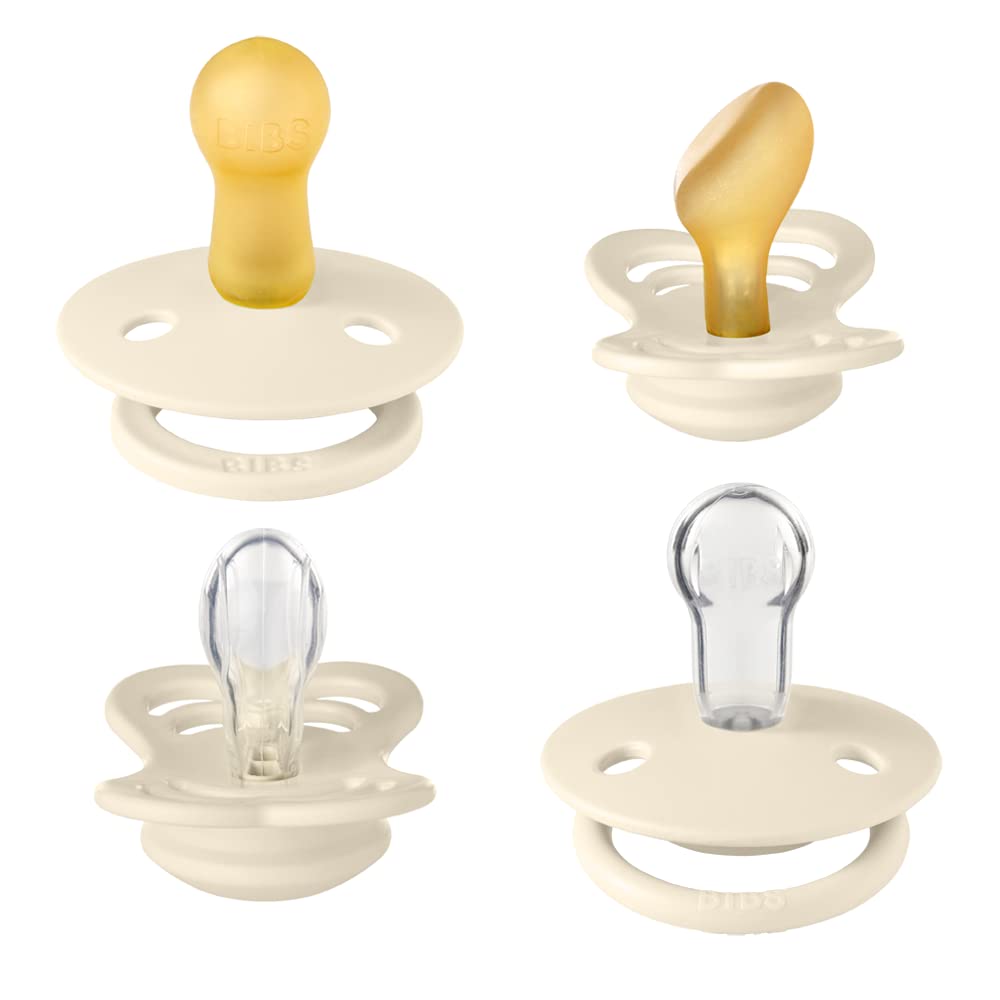 Pack de demarrage Tetine a embout rond symetrique et anatomique couleur ivoire 6-18 mois