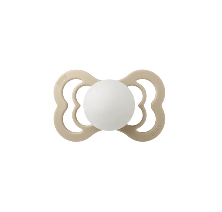 Sucette unite Supreme Silicone symetrique taille 1 couleur Vanille phosphorescent