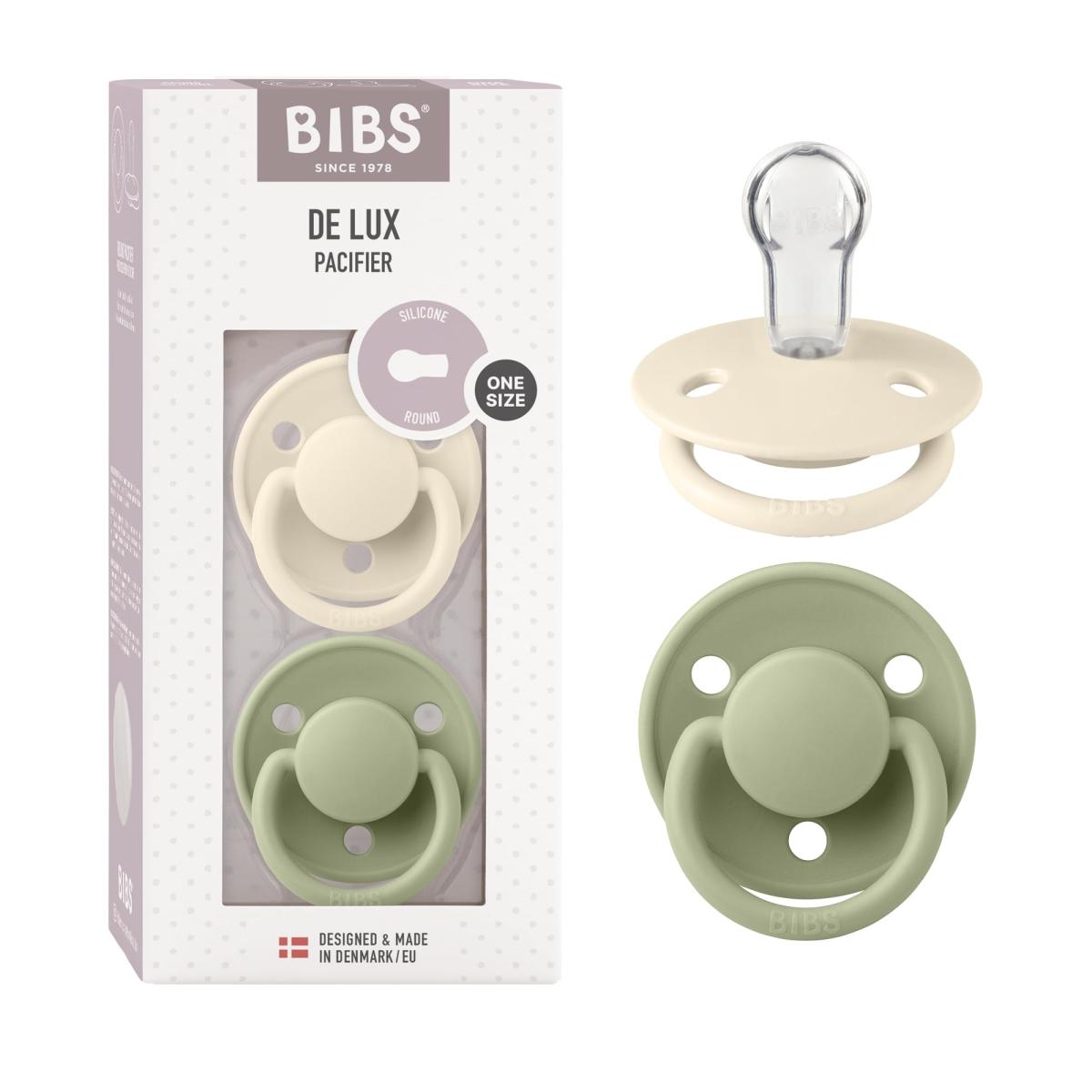Lot de 2 sucettes de Lux- silicone en forme de cerise couleur Ivory/Sage, taille unique 0-36 mois
