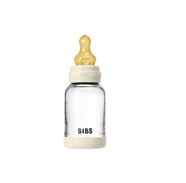 biberon en verre avec tetine ronde en latex de caoutchouc naturel 120ml