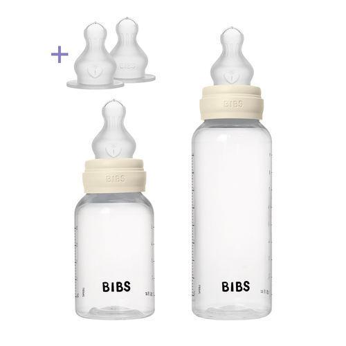 Kit 2 biberon en verre avec tetine ronde en silicone 150ml - 270ml