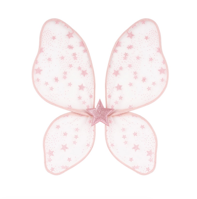ailes de fée papillon rose avec des étoiles