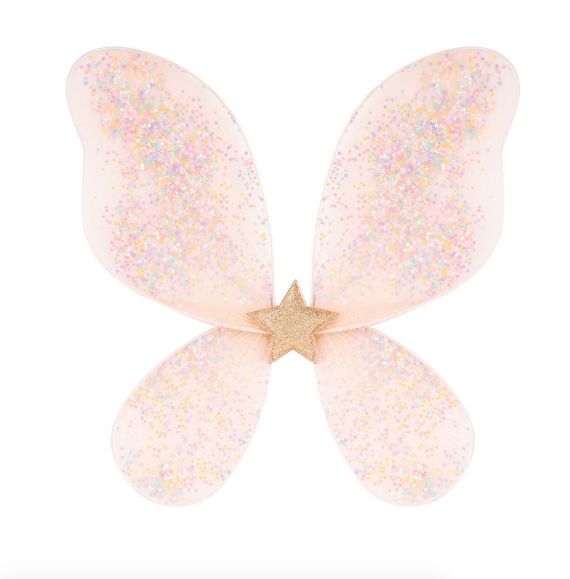 ailes de fee papillon avec des confettis etoile