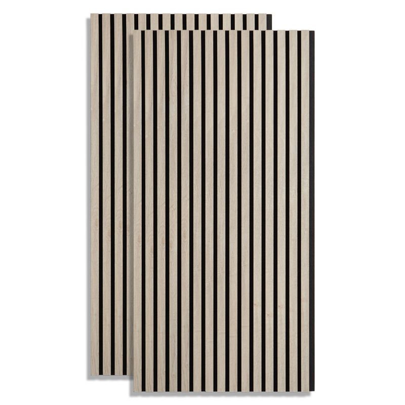 2 Panneaux muraux 60x120 bois naturel acoustiques