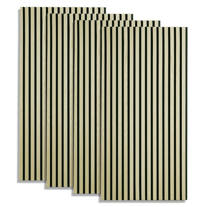 4 Panneaux muraux 60x120 bois crème acoustiques