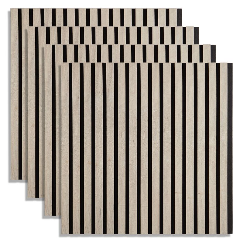4 Panneaux muraux 60x60 bois gris acoustiques