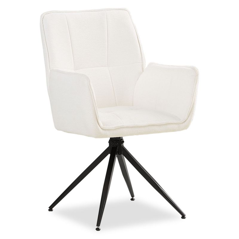 Chaise oeuf moderne chenille blanc