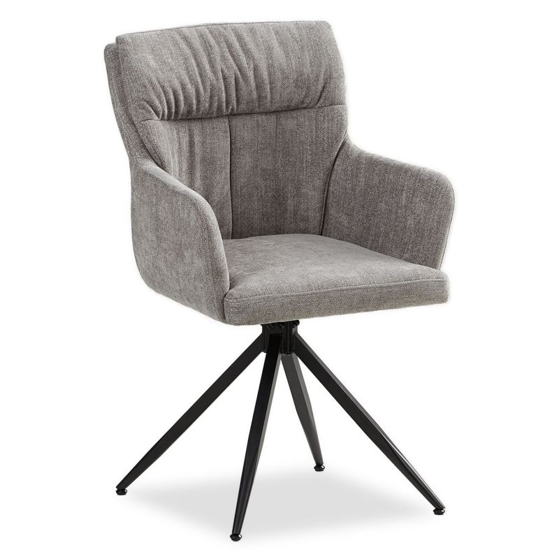 Chaise oeuf moderne lin gris