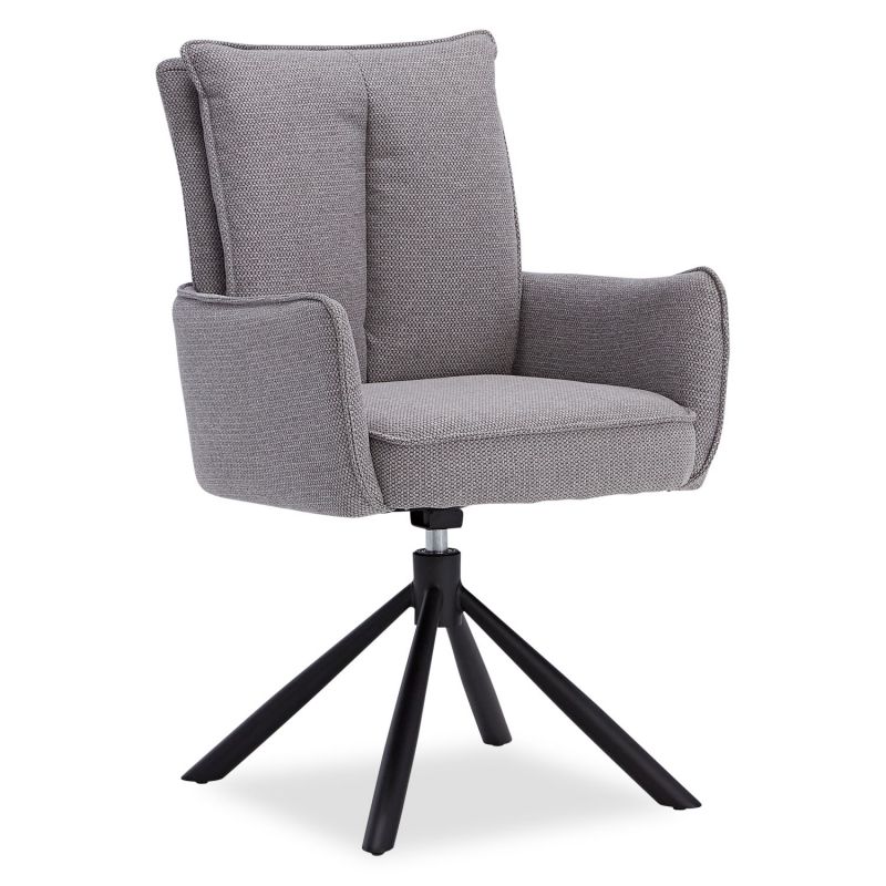 Chaise oeuf moderne tissu gris