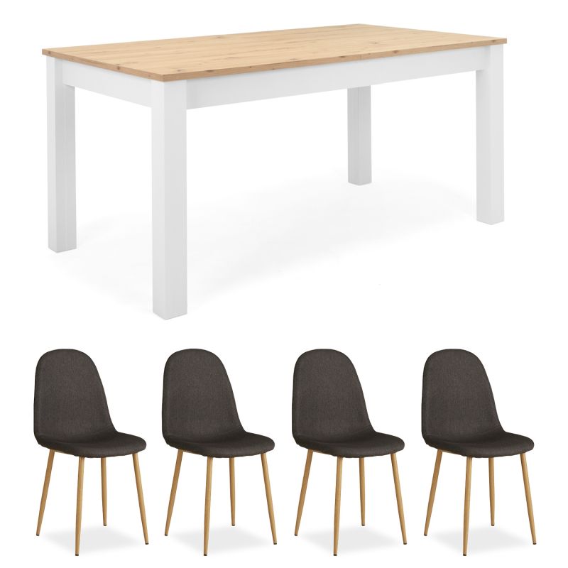 Ensemble table salle à manger 4 chaises