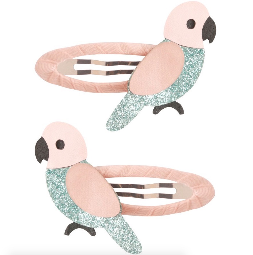 2 barrettes Perroquets Coco - Petalush