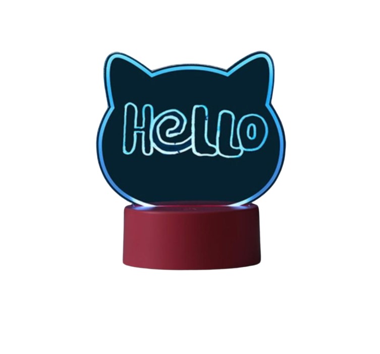 Lampe chat LED personalisable
