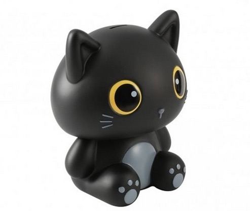 Grande tirelire chat noir