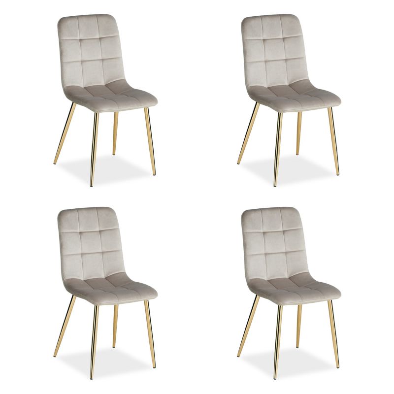 Lot 4 chaises oeuf - crème
