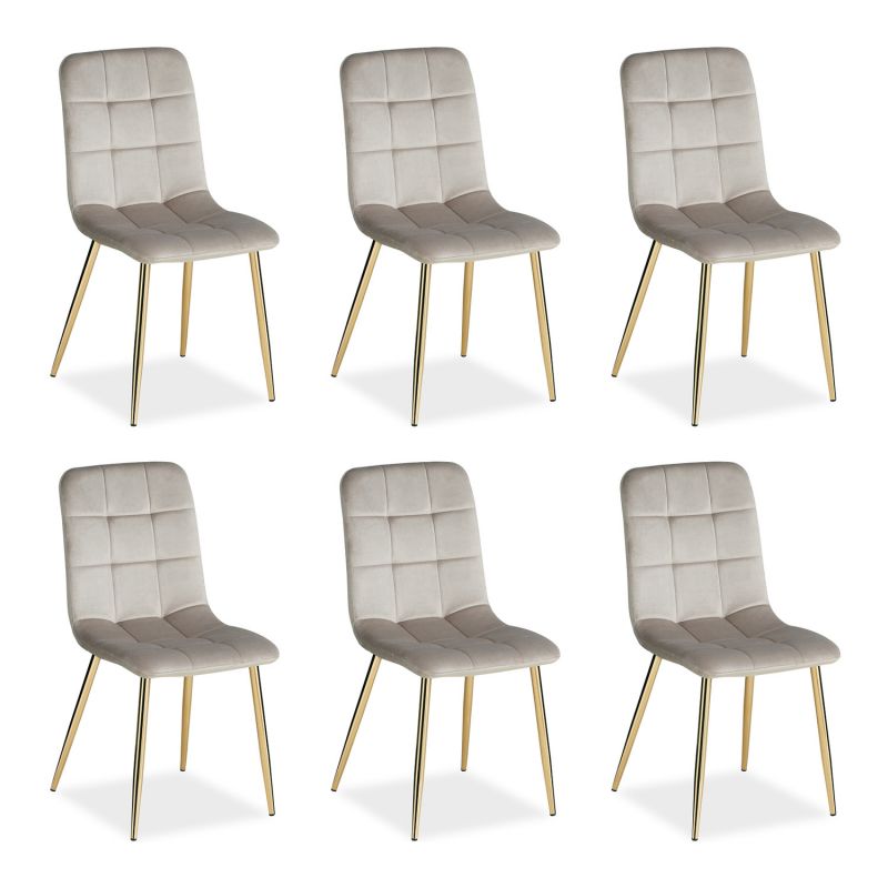 Lot 6 chaises oeuf - crème