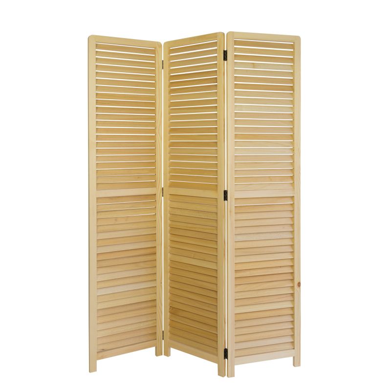 Paravent 3 pans bois clair
