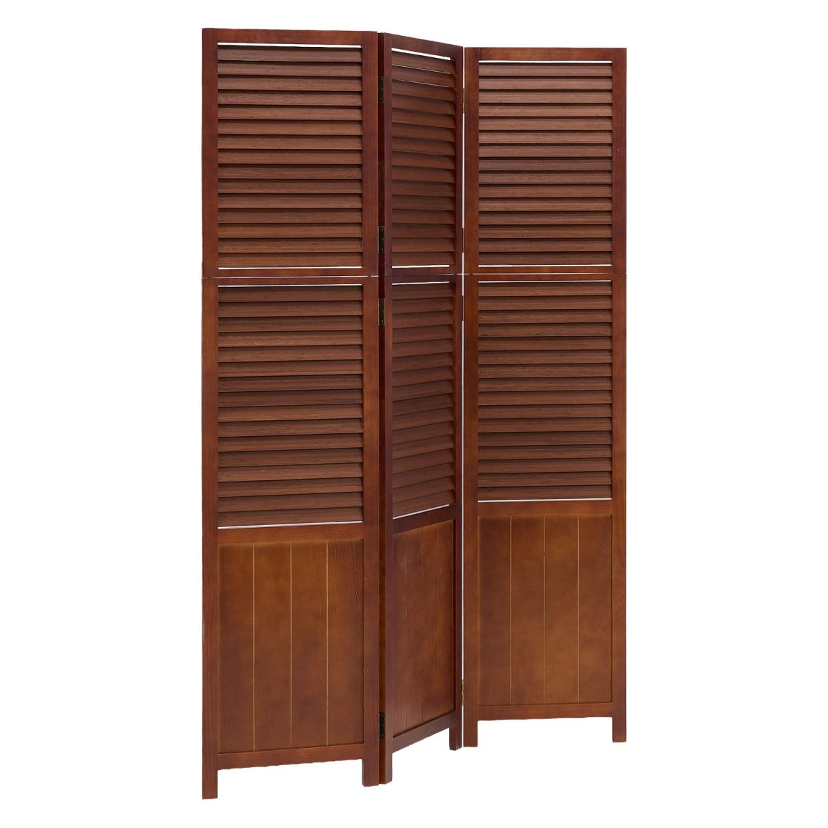 Paravent 3 pans bois marron