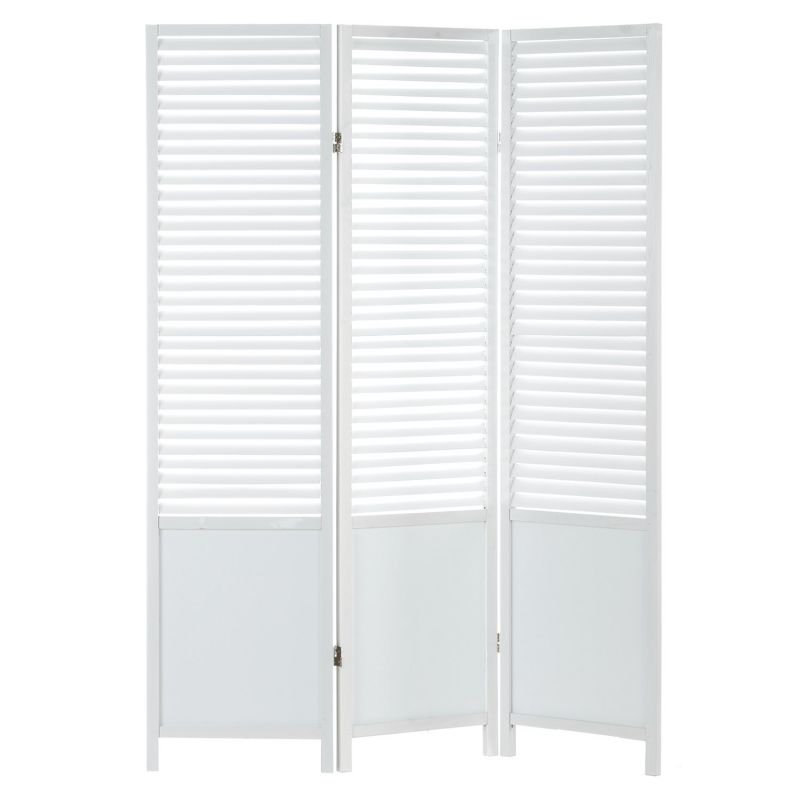 Paravent 3 pans bois blanc