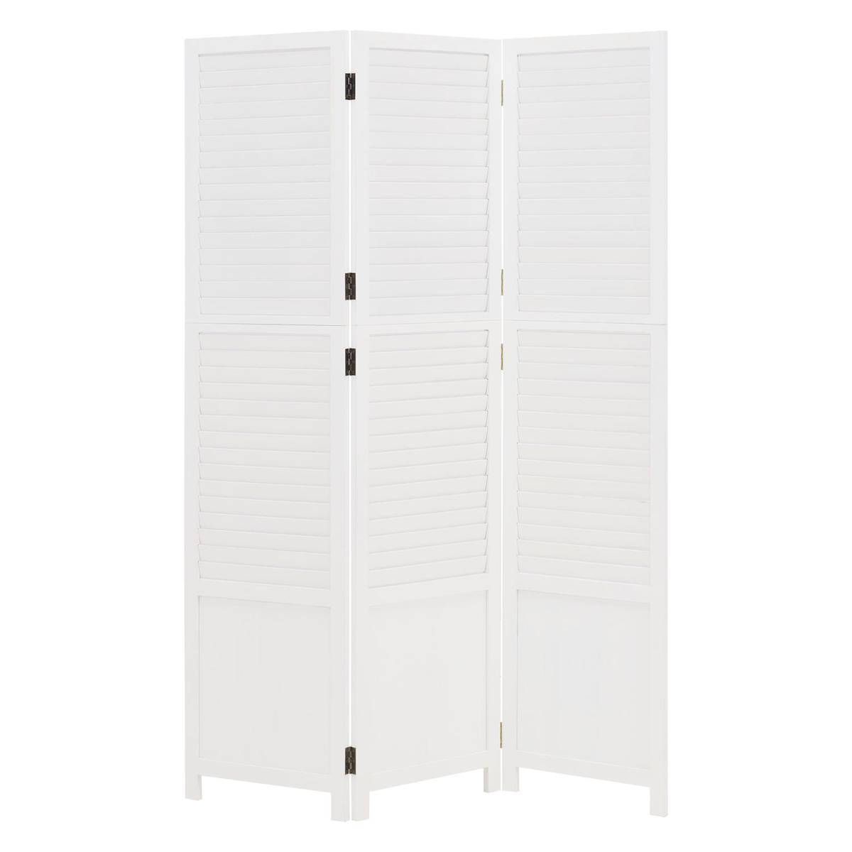 Paravent 3 pans bois blanc
