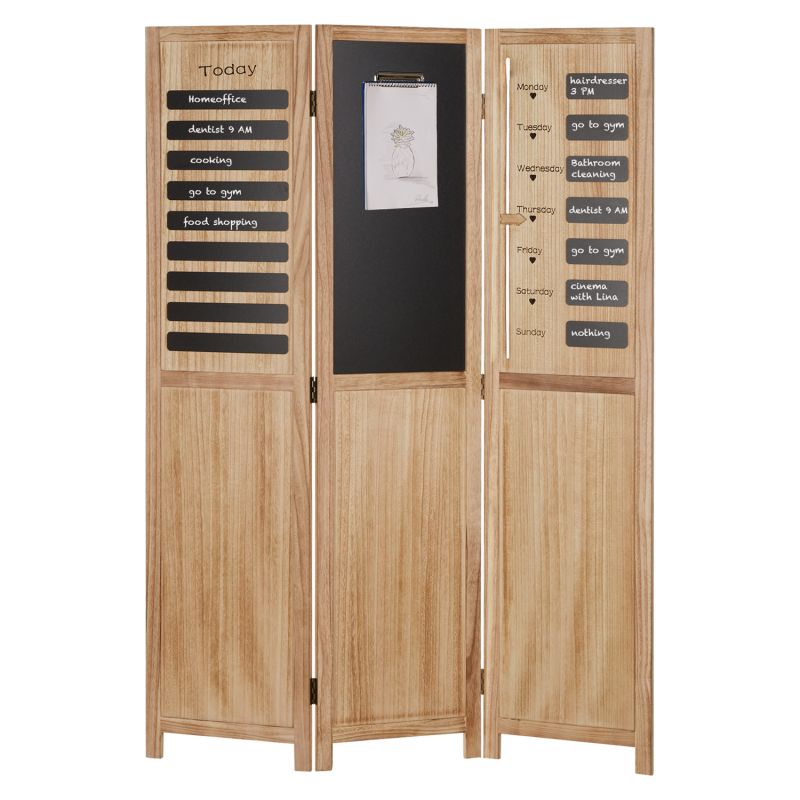 Paravent 3 pans tableau organisateur pliable