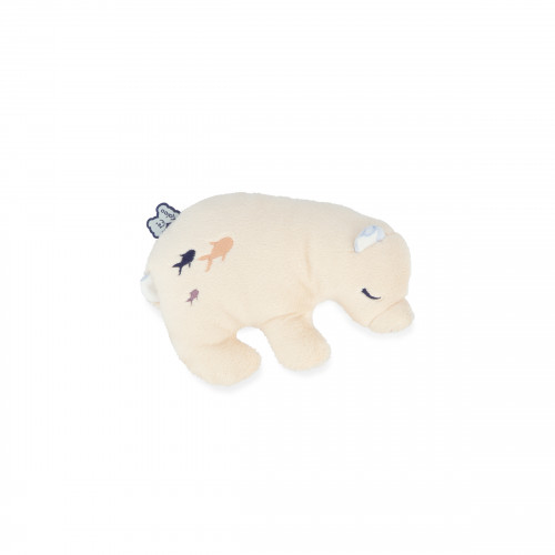 Peluche bouillotte ours polaire 15cm