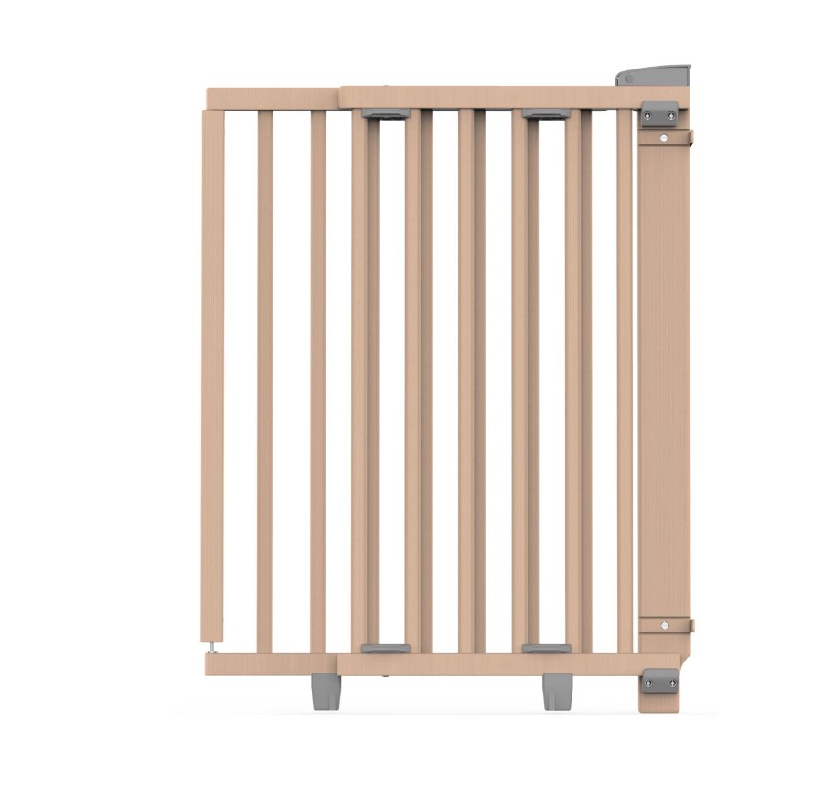 Barrière Extensible Bois Vernis Clair - 58 à 93 cm
