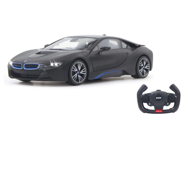 Voiture télécommandée BMW I8 1:14 noir 2,4GHz porte radiocommandé