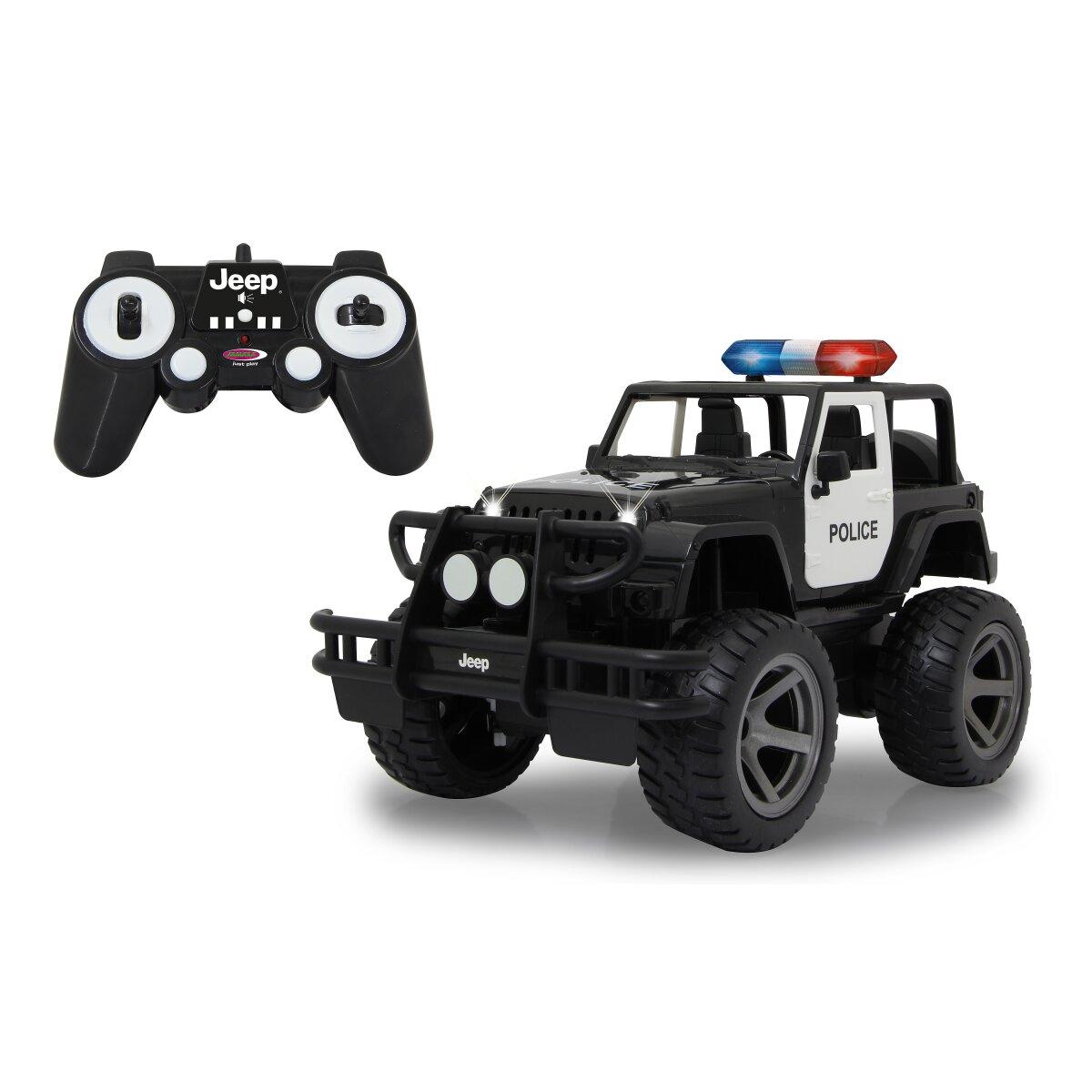 Voiture télécommandée Jeep Wrangler Police 1:14 2,4GHz