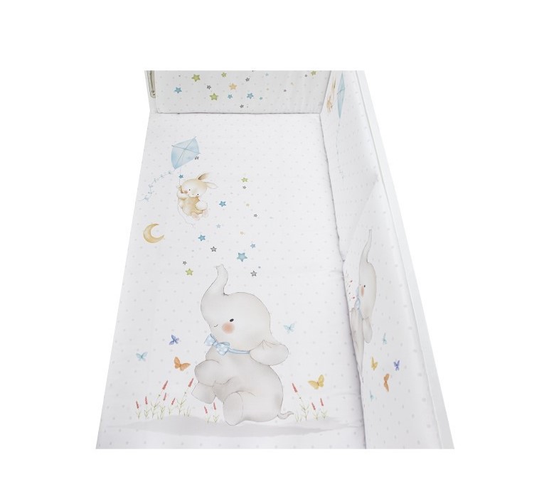 Parure Lit Bébé Amovible Elephant - Bleu