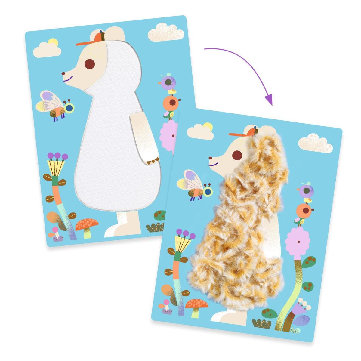 COLLAGES - Laine et scratch - Tout poilus 