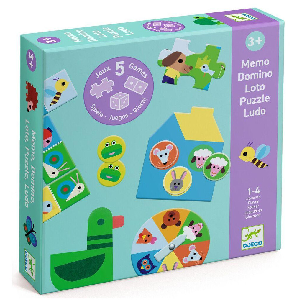 MEMO, LOTO, DOMINO - A la ferme - 5 JEUX