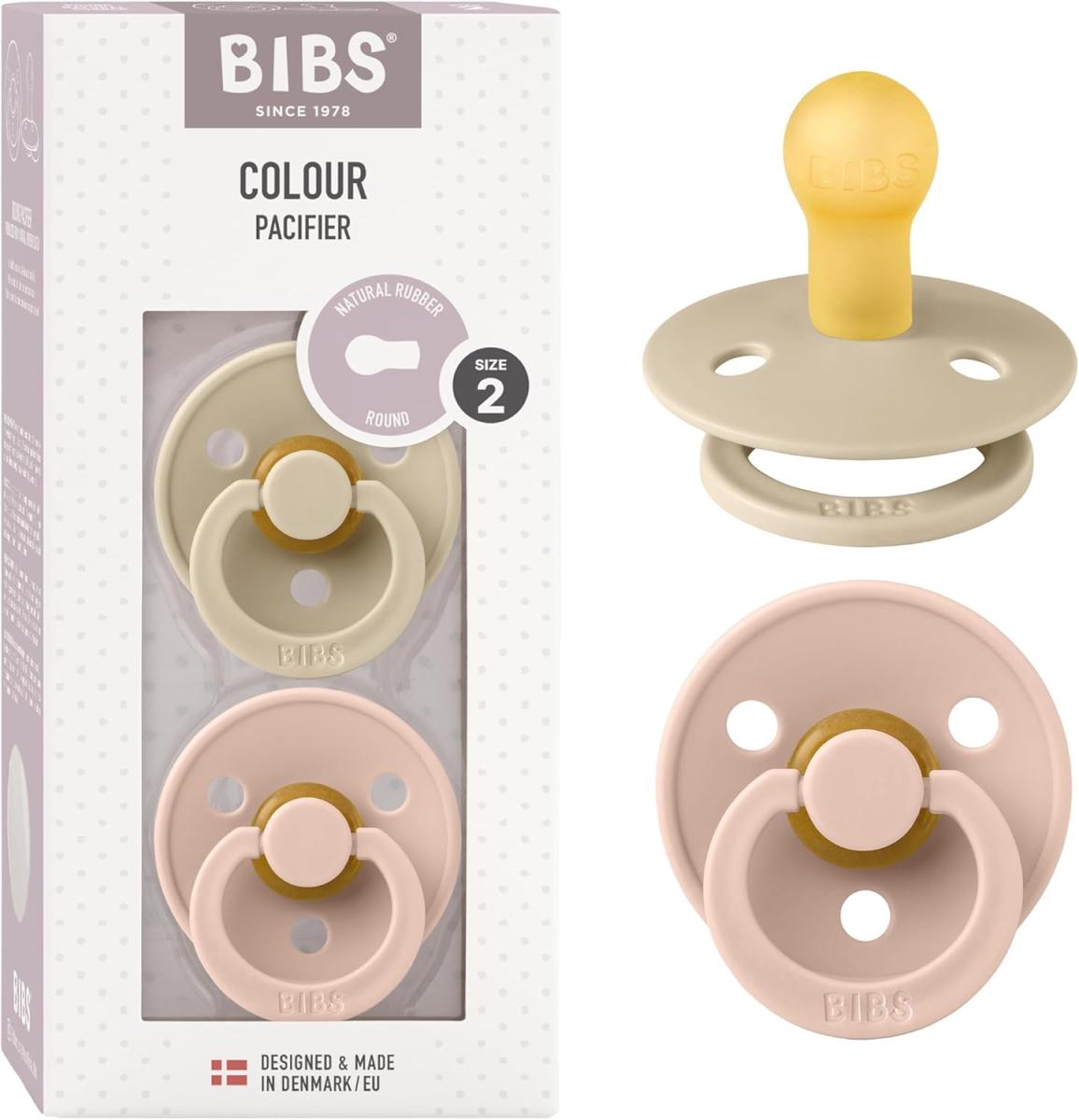 Lot de 2 sucettes - Latex de caoutchouc naturel - Taille 2 6 mois Vanilla/Blush