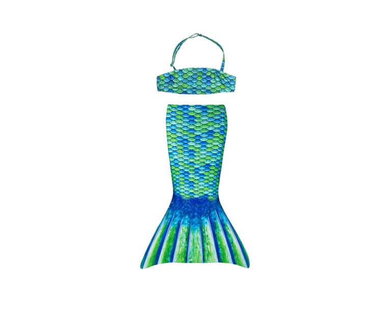Finfun jupe sirène + bikini vert toddler 3