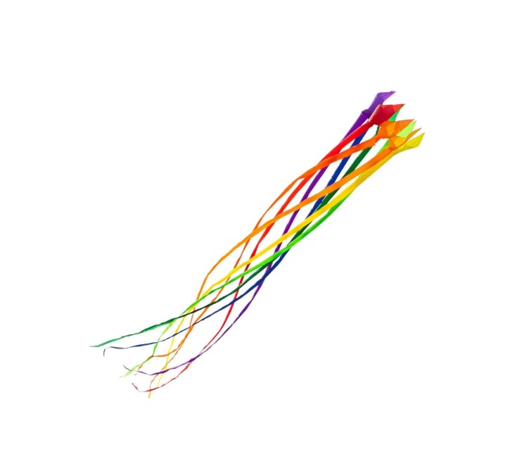 Cerf-Volant - accessoire - queue Soft swirl rainbow 6m