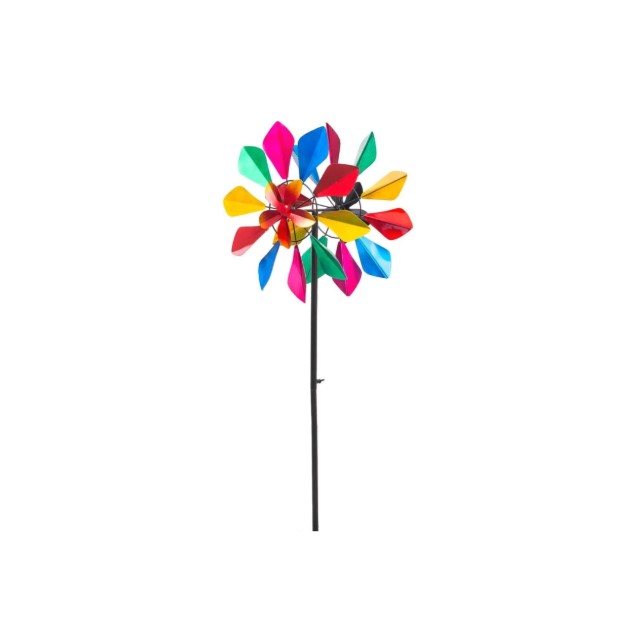 Girouette métal multi-color flower duett