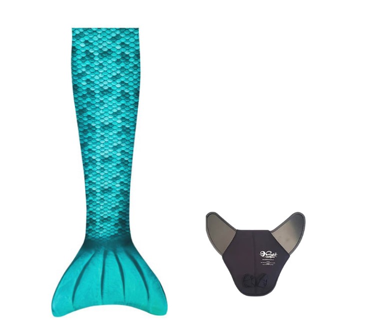 Queue sirène monopalme turquoise xs