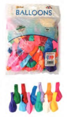 Sachet de 100 ballons de baudruche couleurs classiques