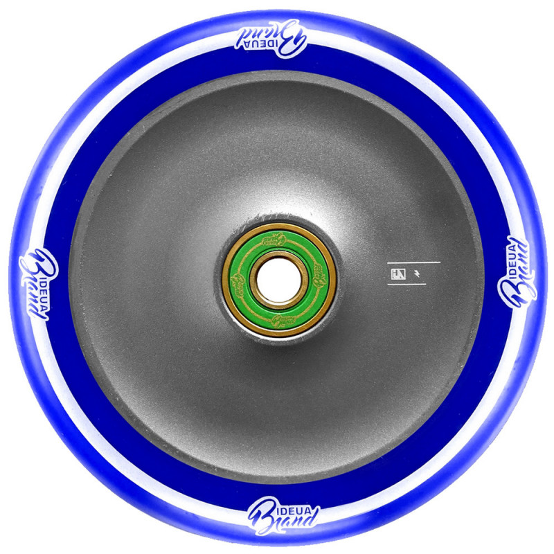 Roues 120x24mm - bleu logo blanc (paire)