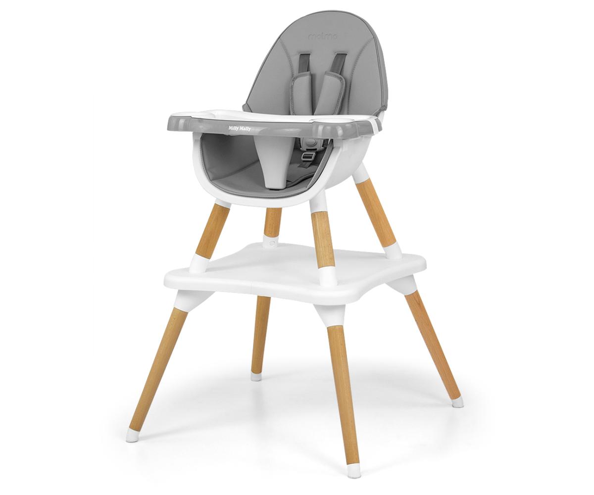 Chaise haute 2-en-1 Milly Mally Malmo Grise