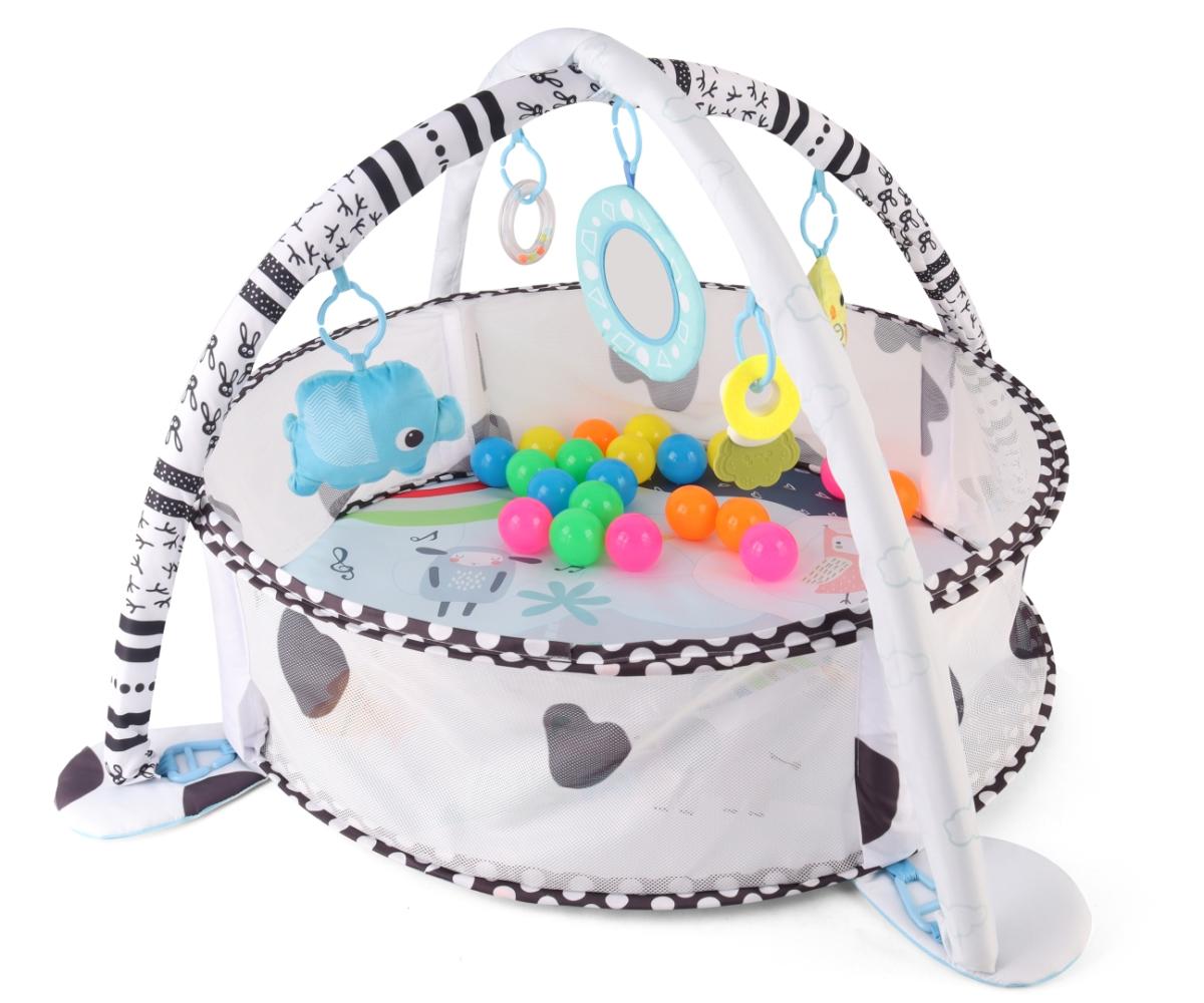 Tapis d'éveil 2-en-1 TinyMini Rond avec barrière