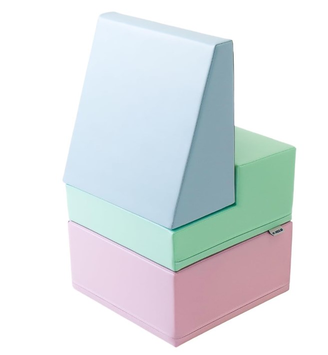 Mini coin d'escalade en mousse pastels clairs
