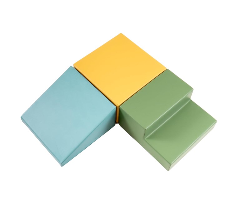 Mini coin d'escalade en mousse turquoise pastel