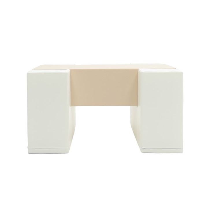 Pont d'équilibre en mousse beige/blanc