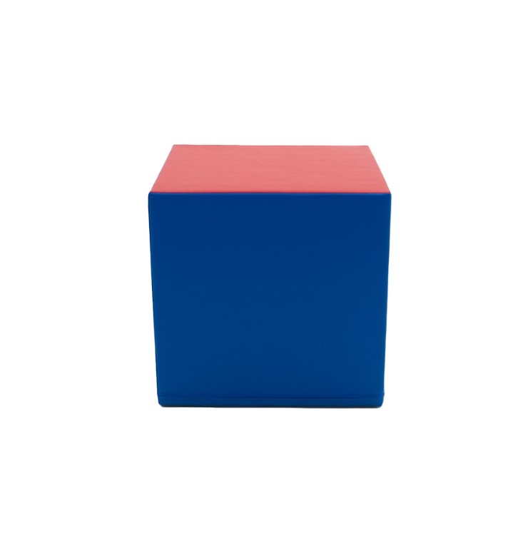 Méga cube en mousse bleu/rouge