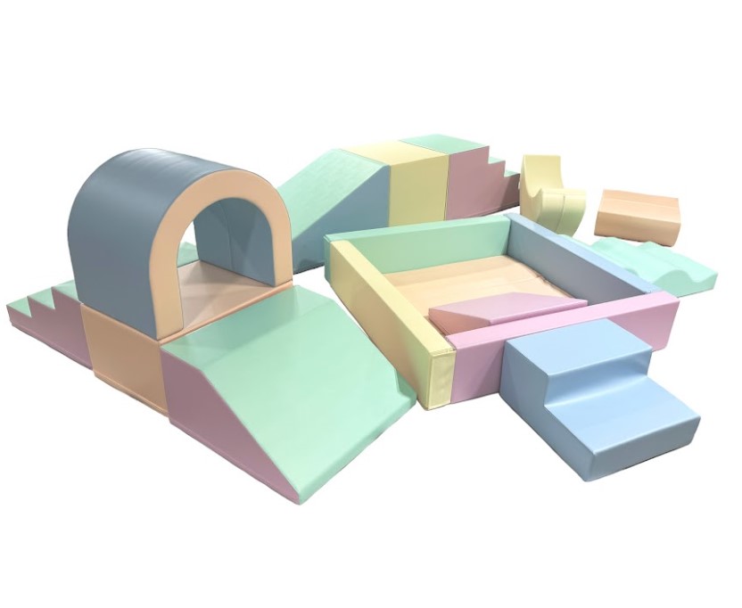 Grand ensemble blocs en mousse pastels clairs