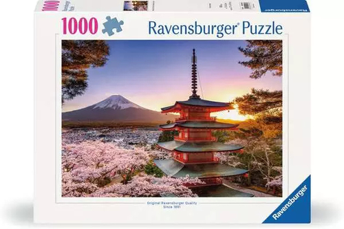 Puzzle 1000 p - Cerisiers en fleurs du Mont Fuji
