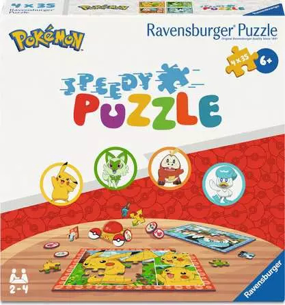 Puzzle 4x35 pieces - Speedy puzzle Pokemon